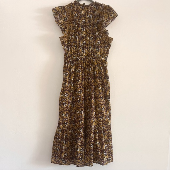 NWT-Anthropologie Othilia Aleksia Ruffled Maxi Dress Cottagecore Embroidered - M - Picture 3 of 7